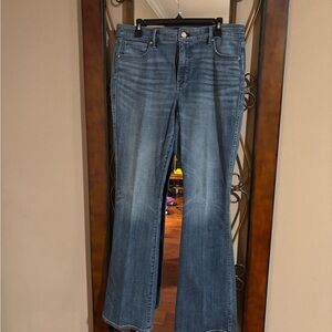 White House Black Market Medium Blue Flare Jeans comfortable classic stylish